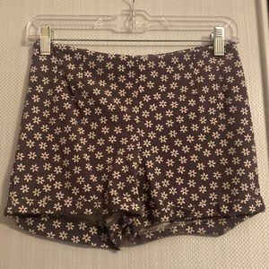Blue and white floral shorts